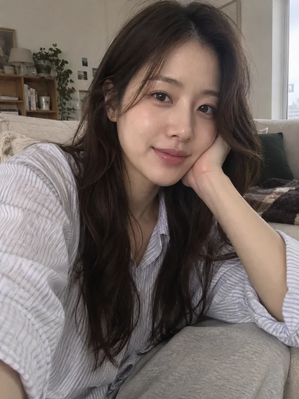 거실에서 담은 차분한 웨이브